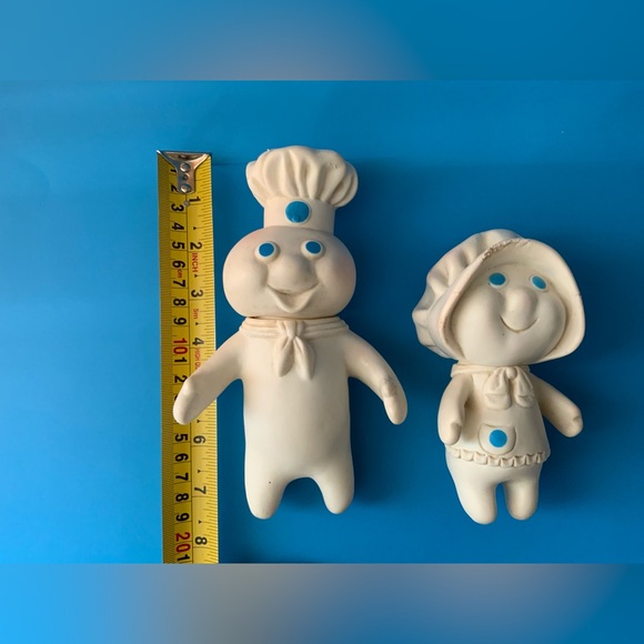 Vintage White Plastic Pillsbury Dough Boy with Blue Accents - Picture 16 of 16